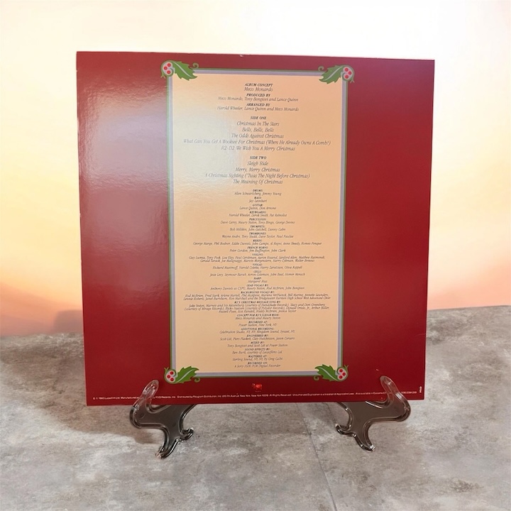 Christmas in the Stars rear jacket with track listing and personnel credits