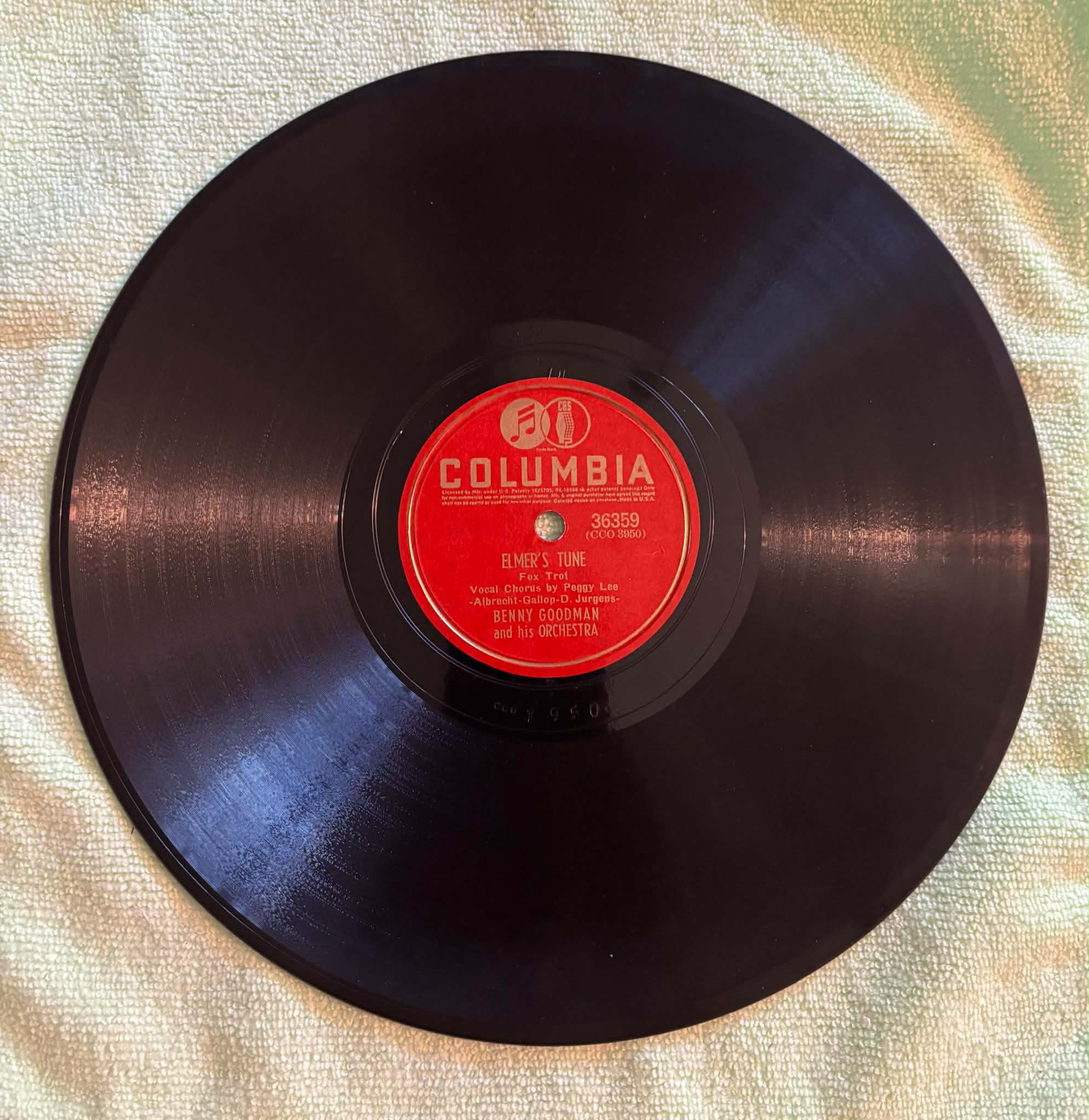 Elmer’s Tune, Columbia 36359, with Peggy Lee vocal credit